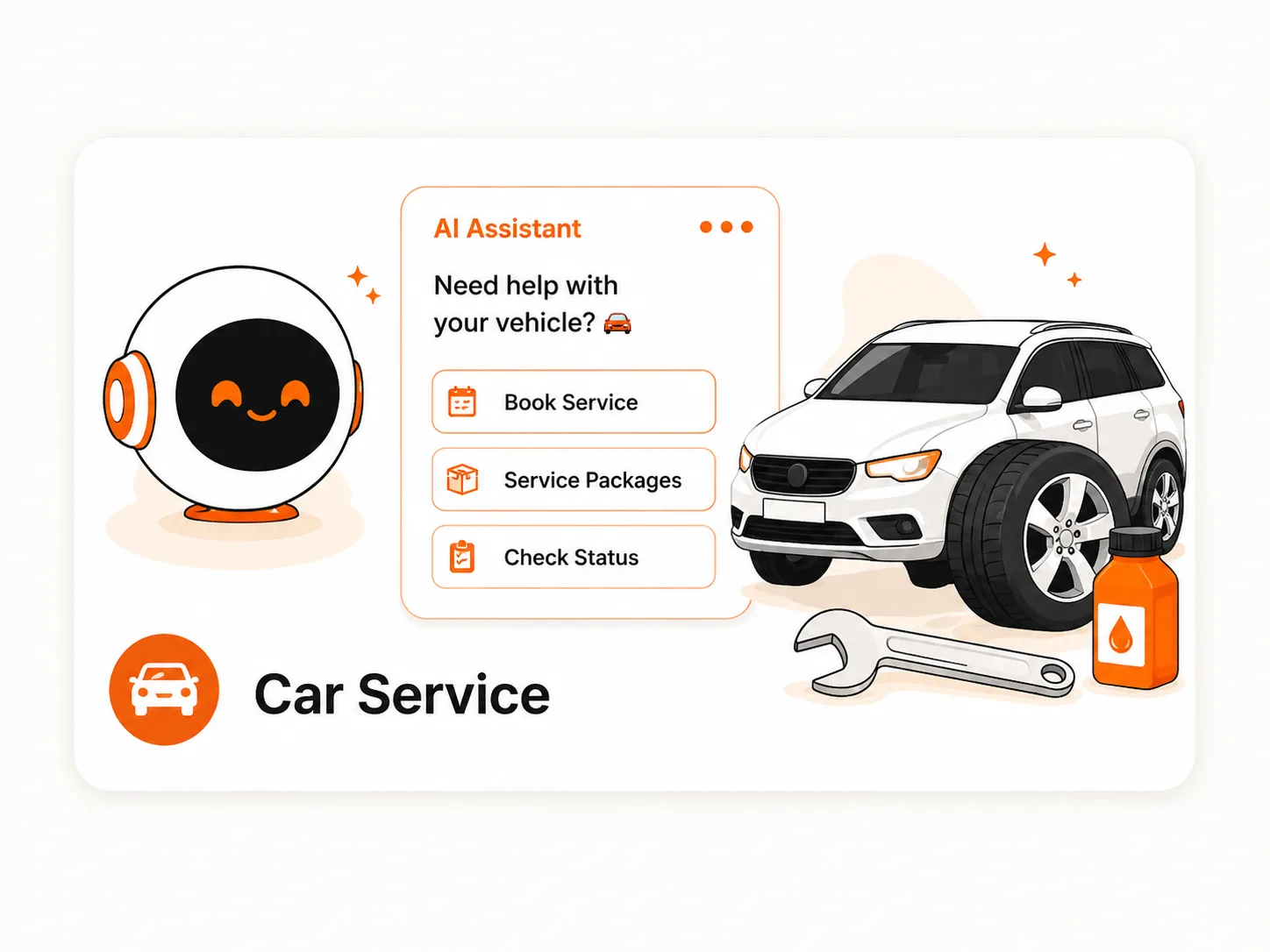 AI assistant for a car service website
