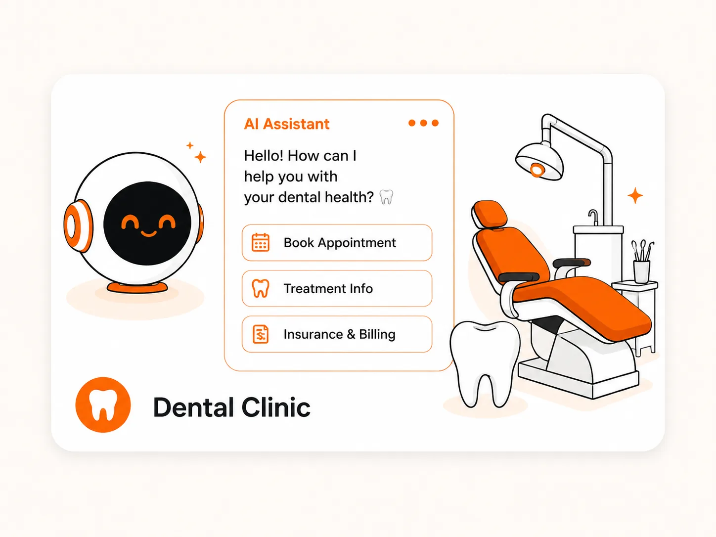 AI assistant for a dental clinic website
