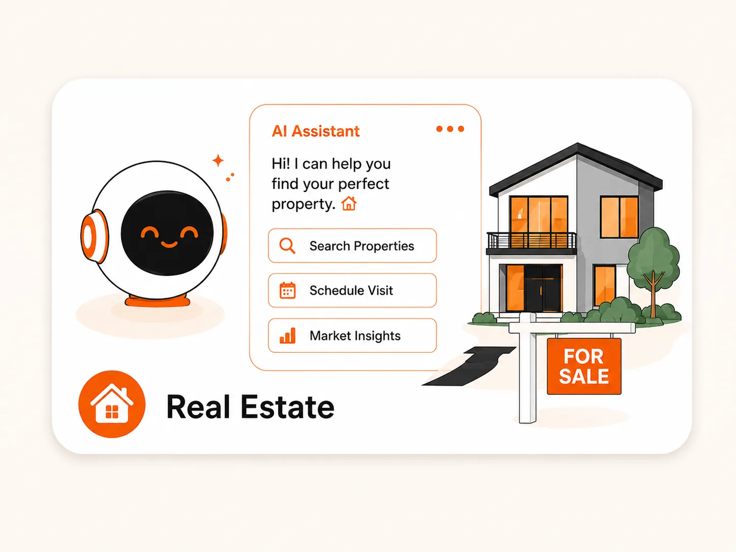 AI assistant for a real estate website